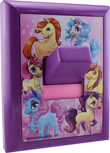 Ponies Cover Plate-Purple