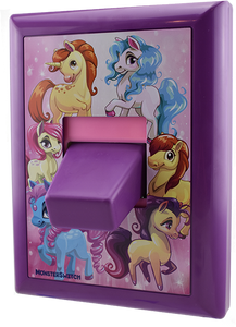 Ponies Cover Plate-Purple