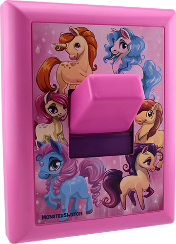 Ponies Cover Plate-Pink
